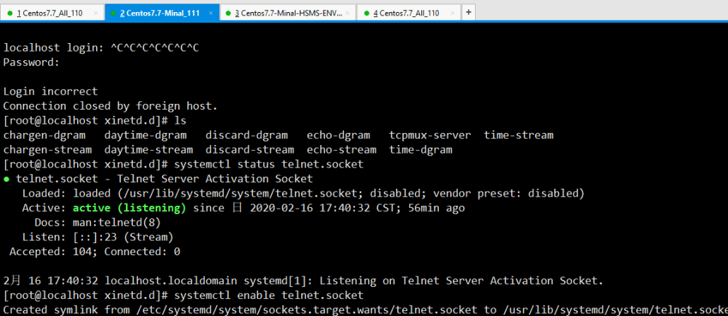 Centos 安装telnet后/etc/xinetd.d/telnet下没有telnet文件